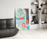 Abstract Colors Glass Wall Art.