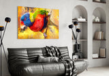 Parrot Glass Wall Art.