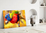 Parrot Glass Wall Art.
