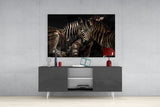 Zebra Glass Wall Art.