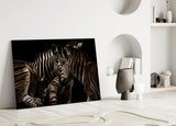 Zebra Glass Wall Art.