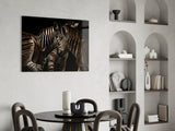 Zebra Glass Wall Art.
