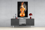 Violin Glass Wall Art.