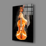 Violin Glass Wall Art.