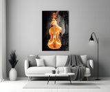 Violin Glass Wall Art.