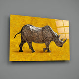 Rhino Glass Wall Art.