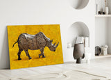Rhino Glass Wall Art.