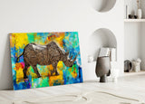 Rhino Glass Wall Art.