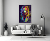 Lion Glass Wall Art.