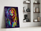 Lion Glass Wall Art.