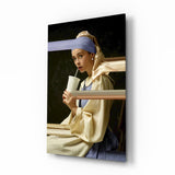 Girl with a Pearl Earring Glass Wall Art.