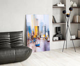 Abstract Glass Wall Art.