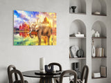 Elephant Glass Wall Art.