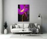 Purple Flower Glass Wall Art.