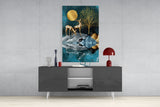 Deers Glass Wall Art