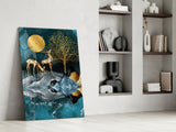 Deers Glass Wall Art
