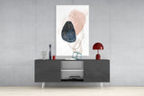 Abstract Shapes Glass Wall Art.