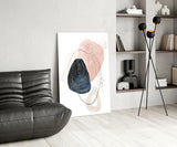 Abstract Shapes Glass Wall Art.