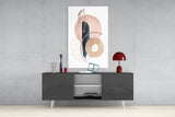 Abstract Shapes Glass Wall Art.