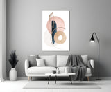 Abstract Shapes Glass Wall Art.