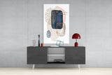 Abstract Shapes Glass Wall Art.