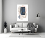 Abstract Shapes Glass Wall Art.