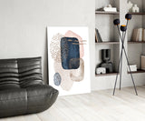 Abstract Shapes Glass Wall Art.