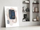 Abstract Shapes Glass Wall Art.