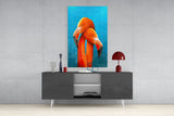 Flamingos Glass Wall Art.
