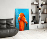 Flamingos Glass Wall Art.