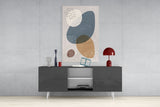 Abstract Shapes Glass Wall Art.