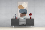 Abstract Shapes Glass Wall Art.