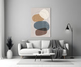 Abstract Shapes Glass Wall Art.