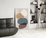 Abstract Shapes Glass Wall Art.