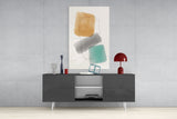 Abstract Shapes Glass Wall Art.