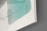 Abstract Shapes Glass Wall Art.
