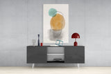 Abstract Shapes Glass Wall Art.