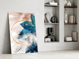 Abstract Flower Glass Wall Art.