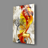 Abstract Deer Glass Wall Art.