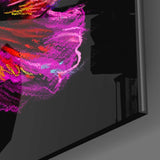 Purple Flower Glass Wall Art.