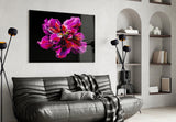 Purple Flower Glass Wall Art.