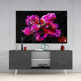 Purple Flower Glass Wall Art.