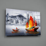 Sailboat Glass Wall Art.