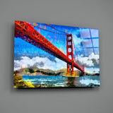 Golden Gate Bridge Glass Wall Art.