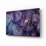 Lila Lavendel Goldtinte Glasbild - 72x46 cm