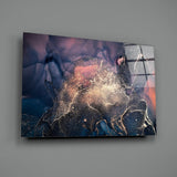 Abstract Depth Glass Wall Art.