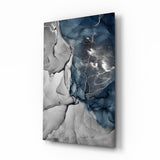 Profondità d'Inchiostro Blu Grigio quadro in vetro - 72x46 cm