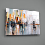 Ghost TownGlass Wall Art.