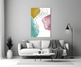 Abstract Shapes Glass Wall Art.