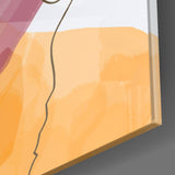 Abstract Shapes Glass Wall Art.